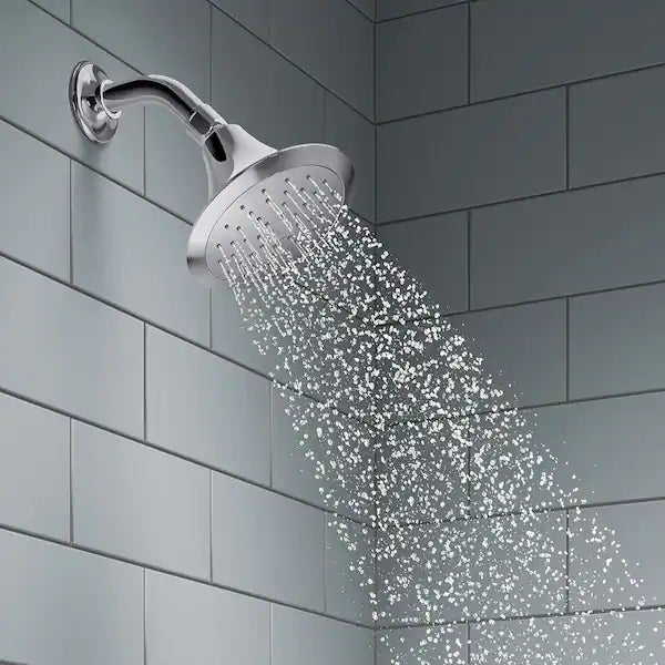 KOHLER Forte 5.5-inch Polished Chrome Wall-Mounted Shower Head with Single Spray Mode